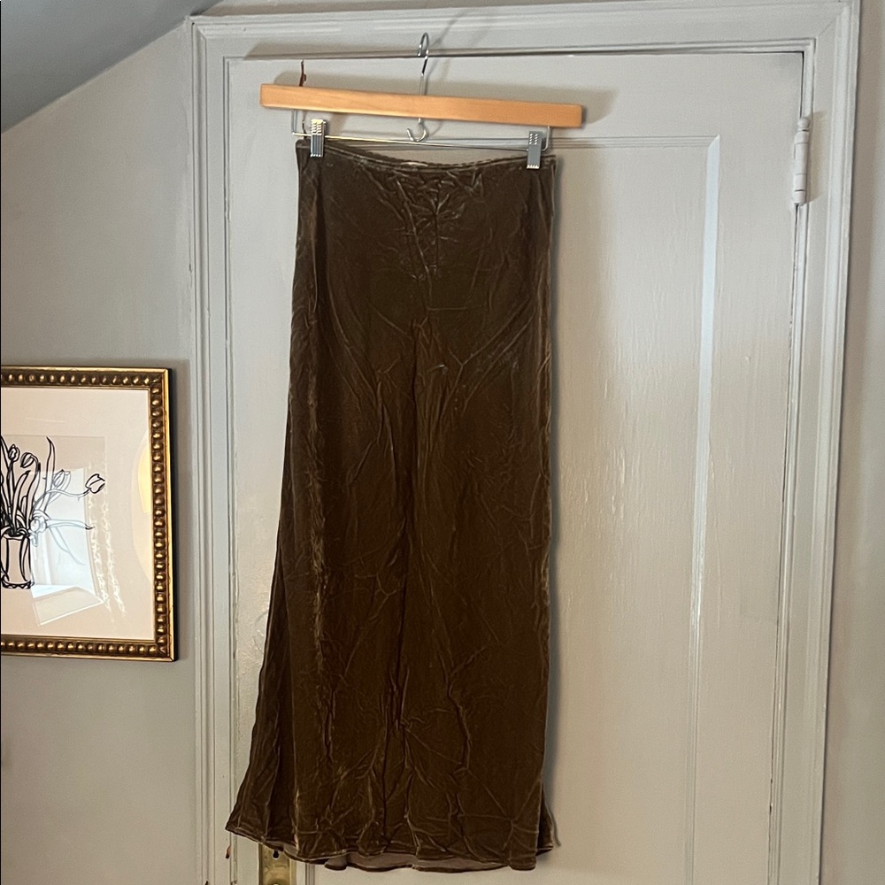 Reformation Crushed Velvet Skirt